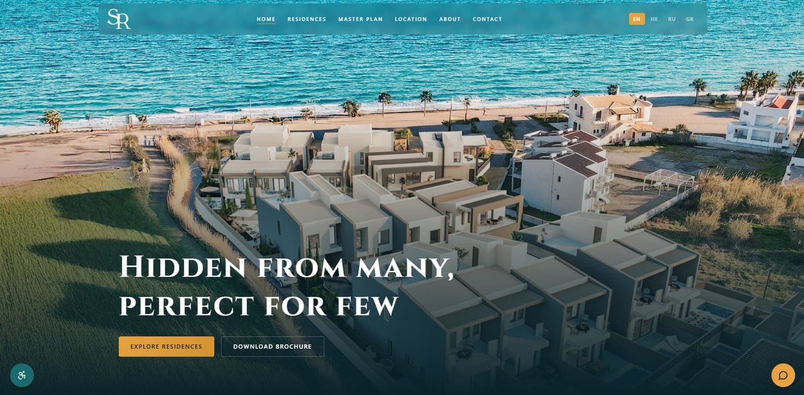 Seacret Residence on desktop and mobile